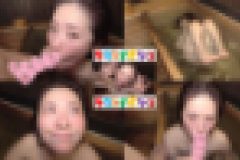 【無×すっぴん顔射】プチ露出＆露天風呂フェラ大量顔射‼　わんぱくちゃん